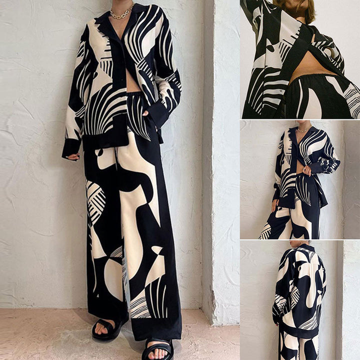 Ensemble en tissu à la mode pour femmes avec motif graphique Levoire