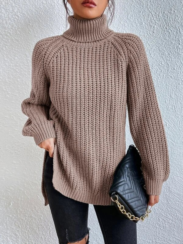 Levoire | Pull En Tricot À Col Roulé Sexy Khaki