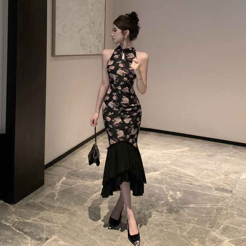 Levoire | Cheongsam-dress Robe en col montant ajustée