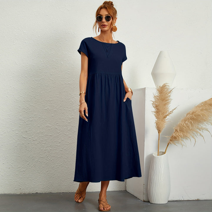 Robe maxi pour femmes avec une taille tendance et des poches latérales pratiques Levoire
