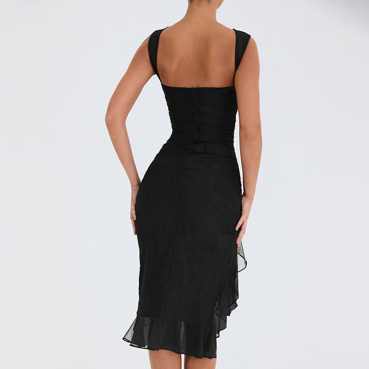 Levoire | Robe Midi Avec Volants