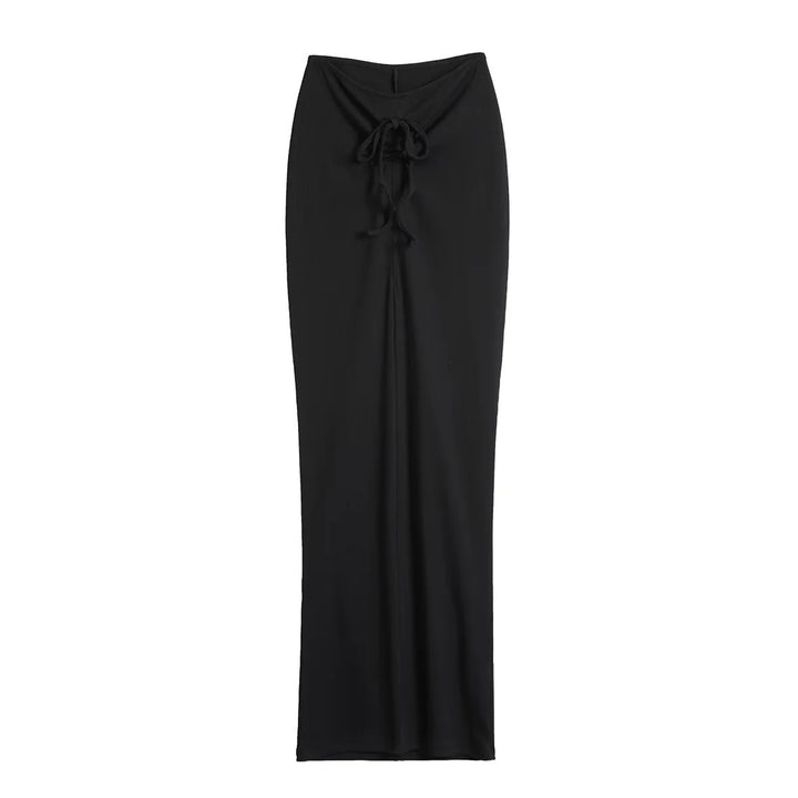 Jupe maxi pour femme avec un élégant design de nœud et une qualité jersey de haute qualité Levoire
