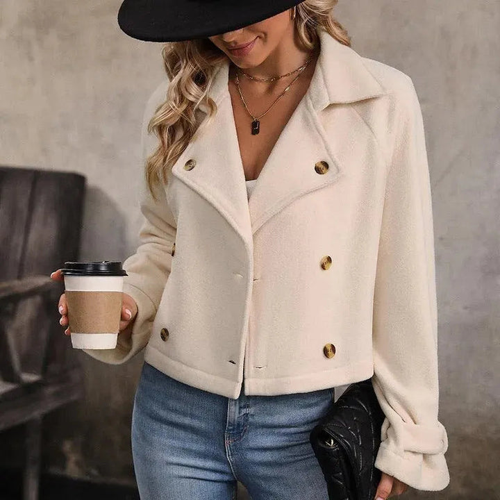Levoire | Veste courte unie pour femmes Abricot