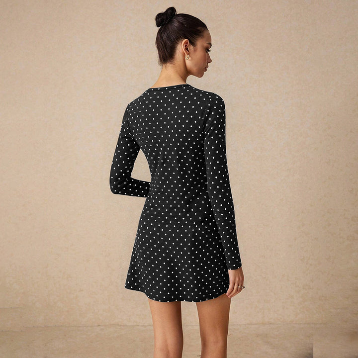 Robe mini femme avec décolleté en V profond et détail de nœud sophistiqué Levoire