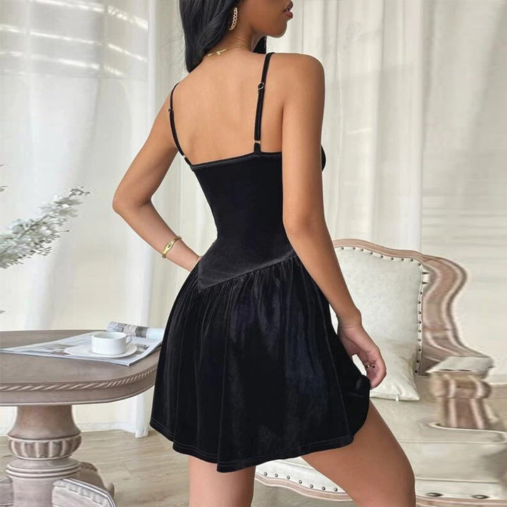 Levoire | Robe en velours Sametti Sans bretelles Mini-robe