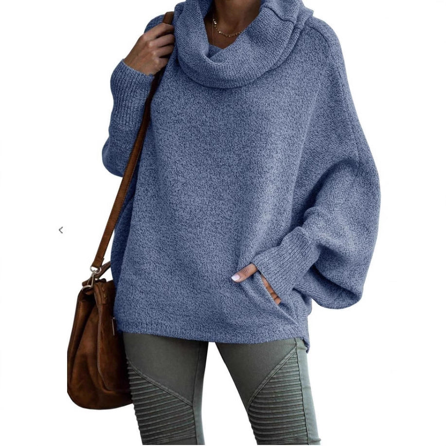 Pull à col roulé décontracté pour femmes avec des manches larges Levoire