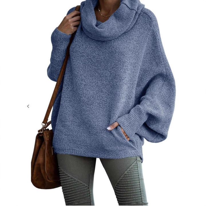 Pull à col roulé décontracté pour femmes avec des manches larges Levoire