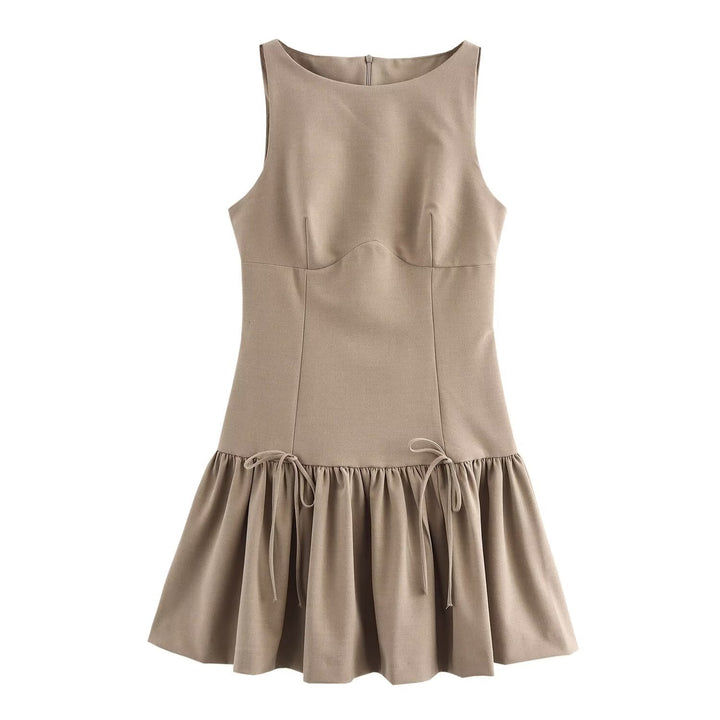 Levoire | Chic Printemps Sans Manches Robe Khaki