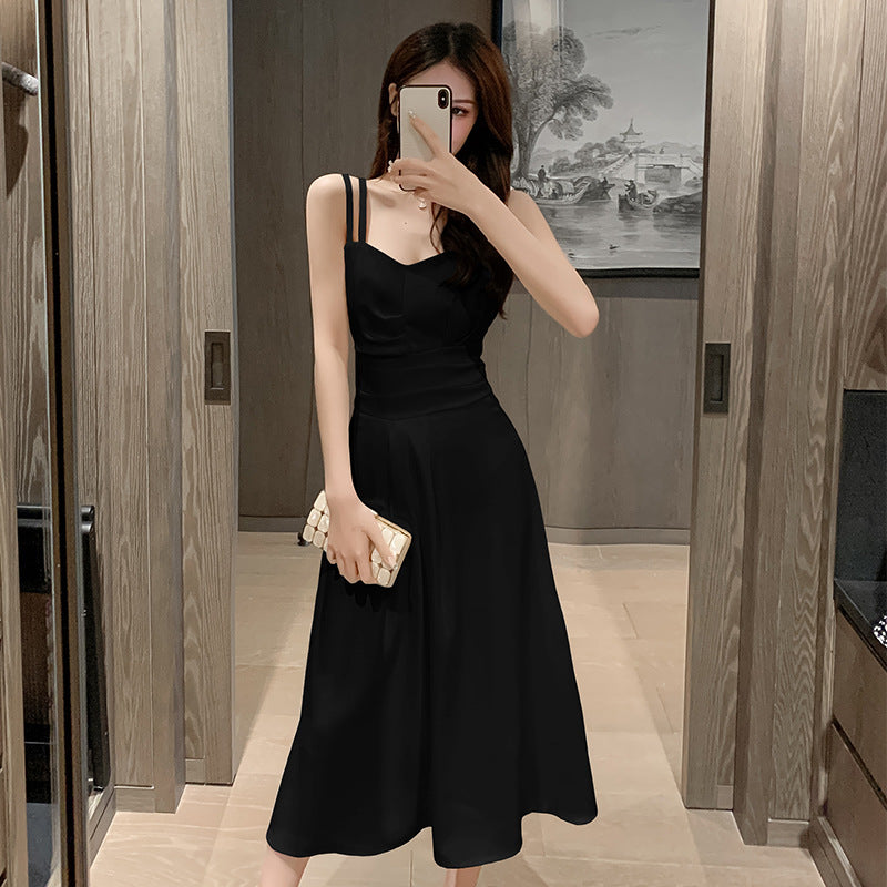 Robe maxi femme à fines bretelles et coupe classique Levoire