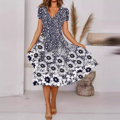 Levoire | Robe mini à imprimé floral à décolleté en V