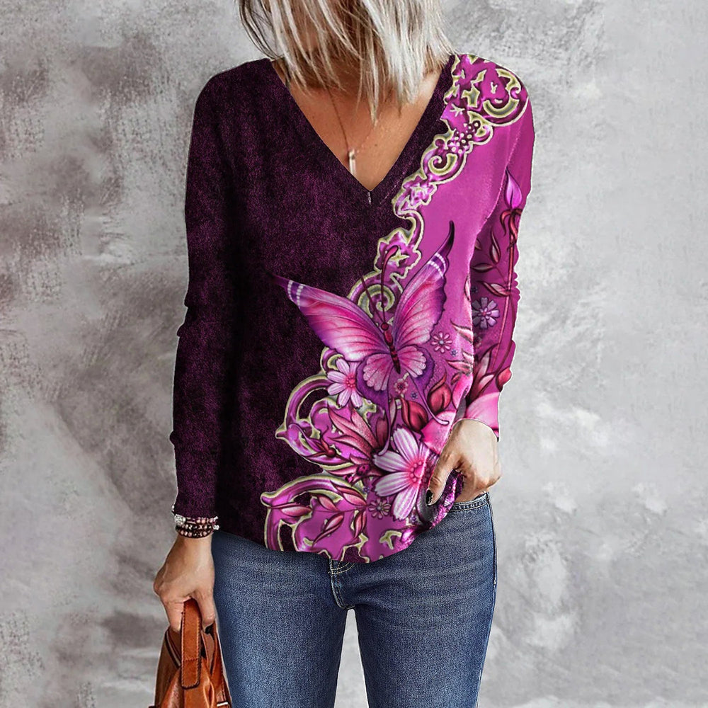 Levoire | Chemise tendance avec impression de papillon