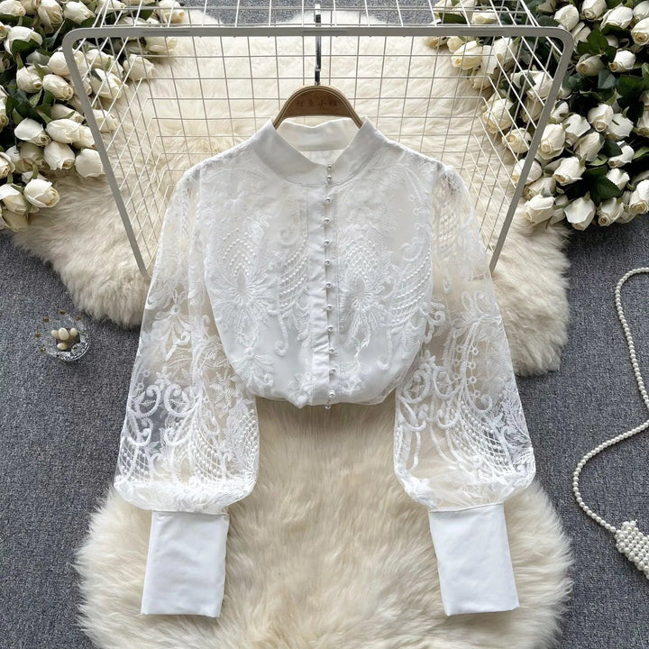 Levoire | Vintage blouse française à manches bouffantes