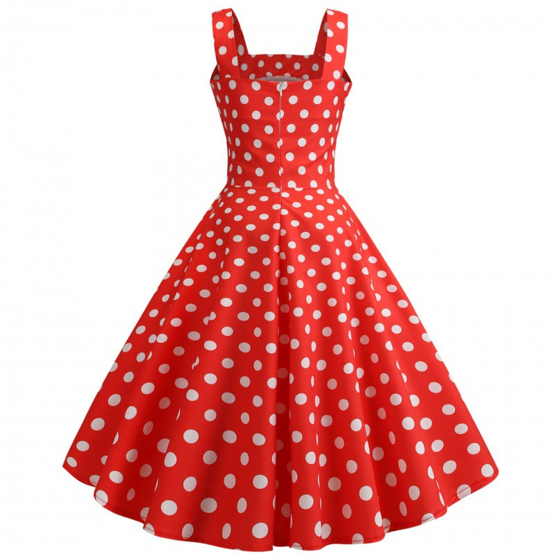 Robe swing pour femmes à pois et silhouette cintrée Levoire