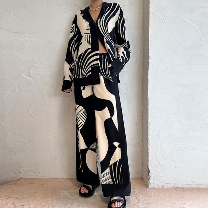 Ensemble en tissu à la mode pour femmes avec motif graphique Levoire