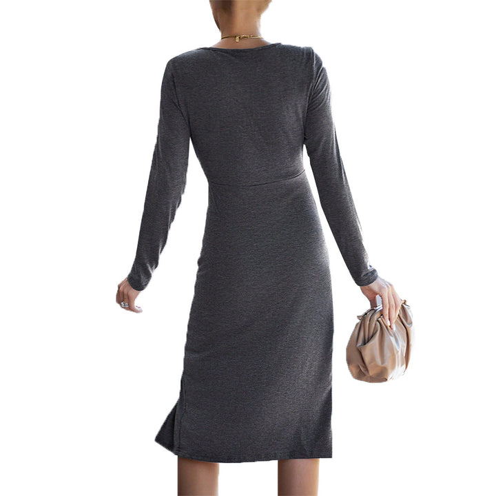 Robe midi femme avec des détails découpés créatifs et un design drapé élégant Levoire