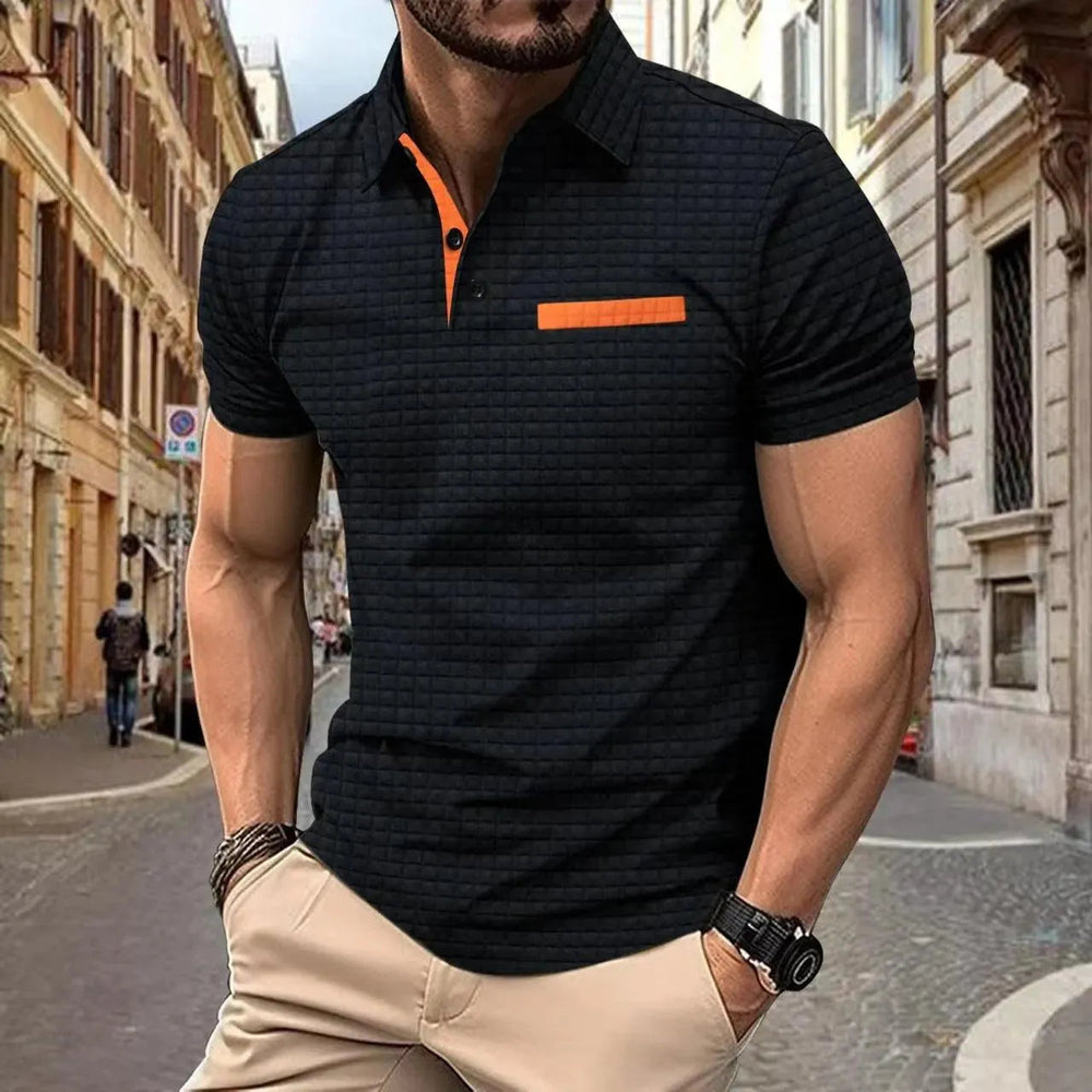 Levoire | Polo pour homme à boutons Noir