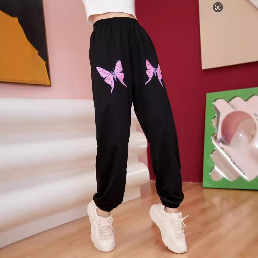 Pantalons de jogging pour femmes avec motif de papillon coloré Levoire