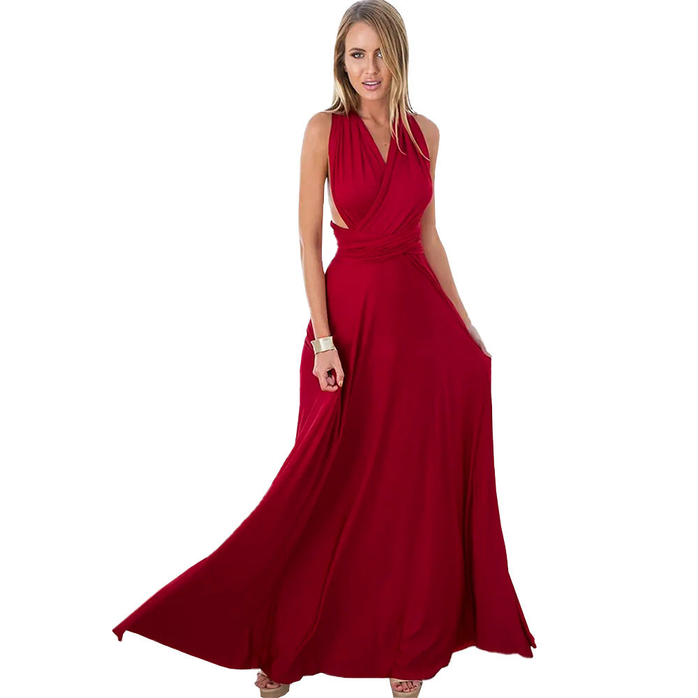 Robe maxi femme avec un design élégant enroulé et une coupe ajustée Levoire