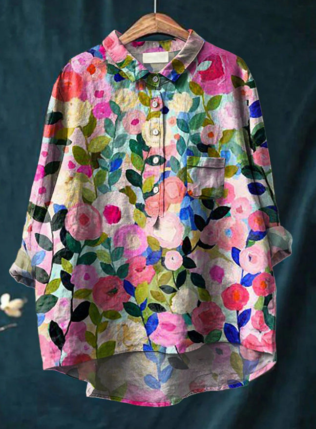 Levoire | Blouse À Fleurs Classique Impression 1