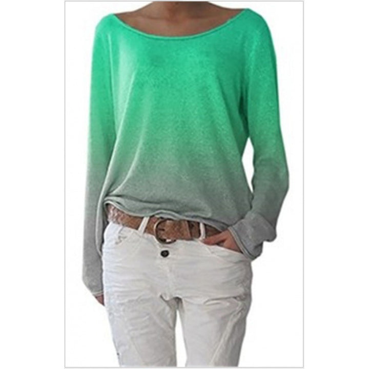 Sweatshirt Femme Oversize avec Design Ombre et Encolure Ronde Large Levoire