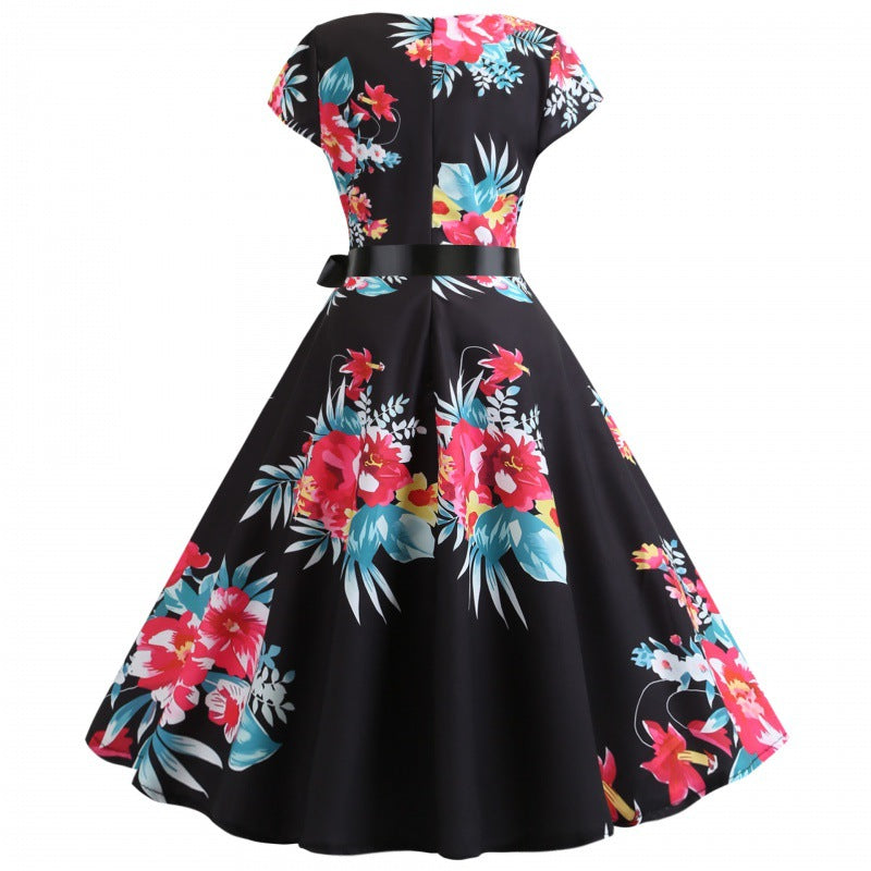 Robe midi femme avec design floral et coupe ajustée Levoire