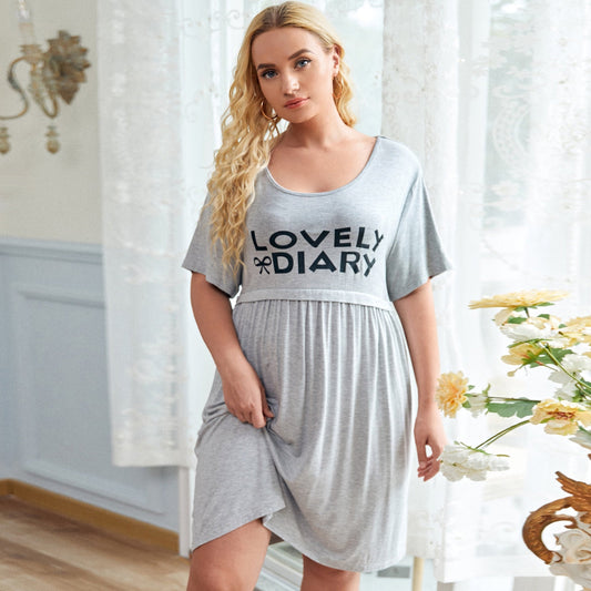 Levoire | Pyjama léopard à manches courtes plissé noué Set Robe légère à fleurs grises