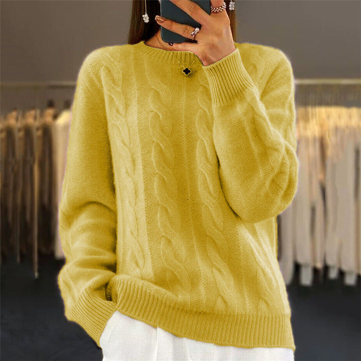 Levoire | Pull En Tricot Élégant Pour Femmes Jaune