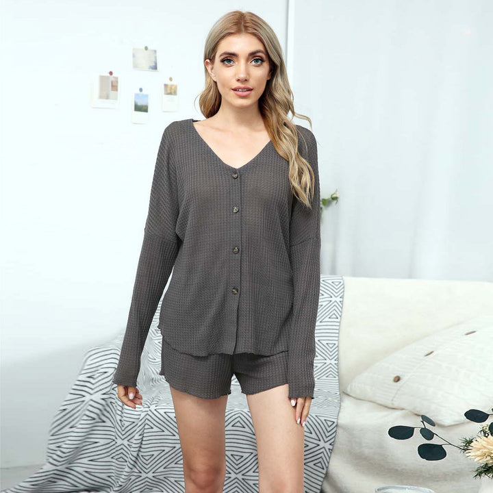 Levoire | Waffle-set Manches longues Shorts Pyjama