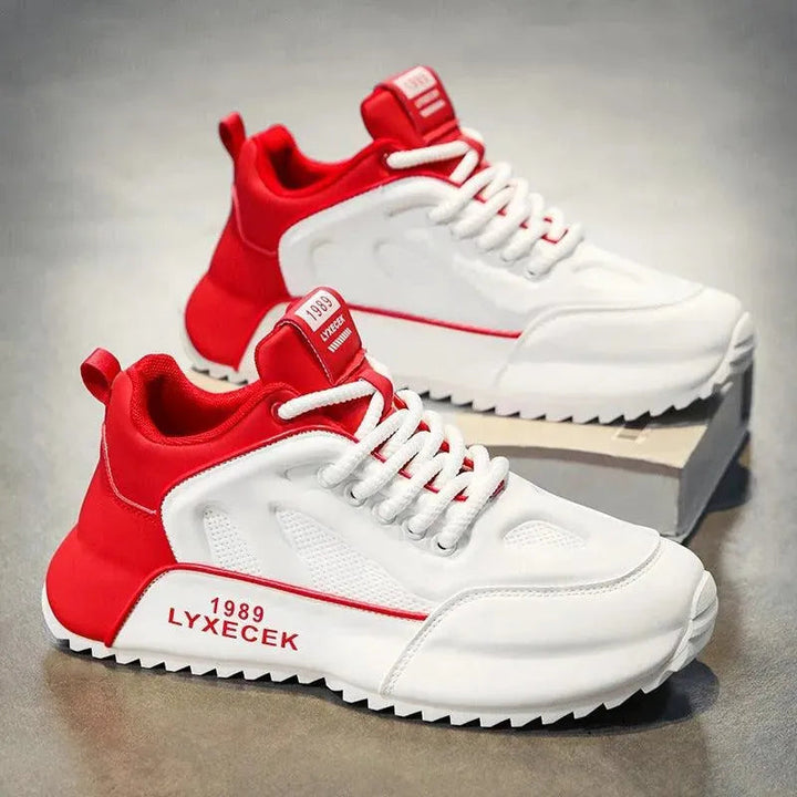Levoire | Chaussures de sport pour hommes – Élégance et performance pour toutes les occasions Blanc et Rouge