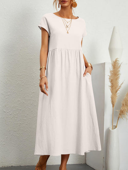 Levoire | Style de rue dramatique Grande Fille Robe Blanc