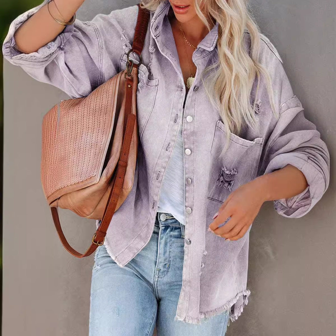Chemise en jean surdimensionnée pour femme Levoire