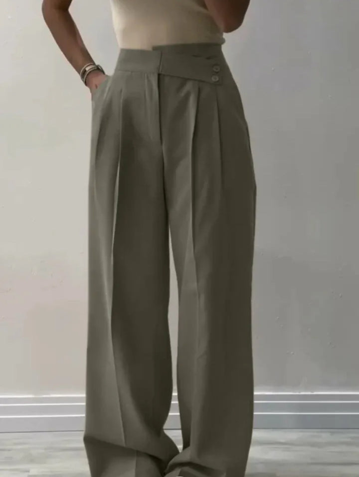 Pantalon élégant large plissé pour dames Levoire
