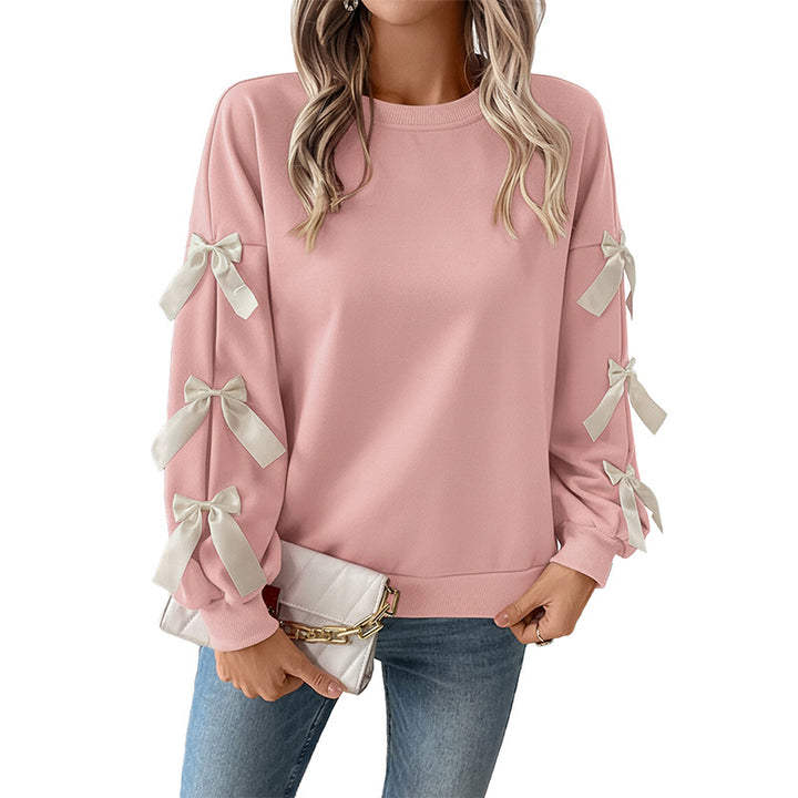 Pull surdimensionné pour femme avec détails de nœud ludiques Levoire