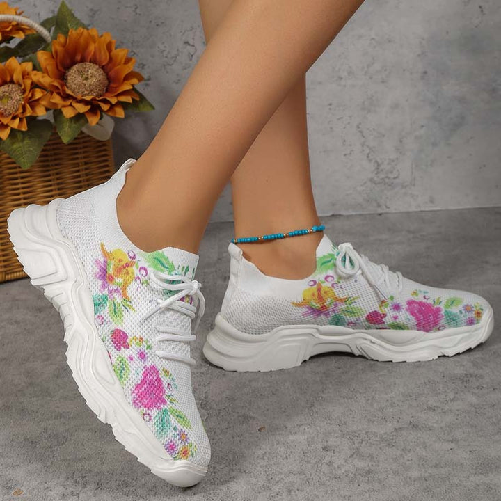 Levoire | Baskets De Tennis Larges Avec Protection Florale Pour Femmes Multicolore 2