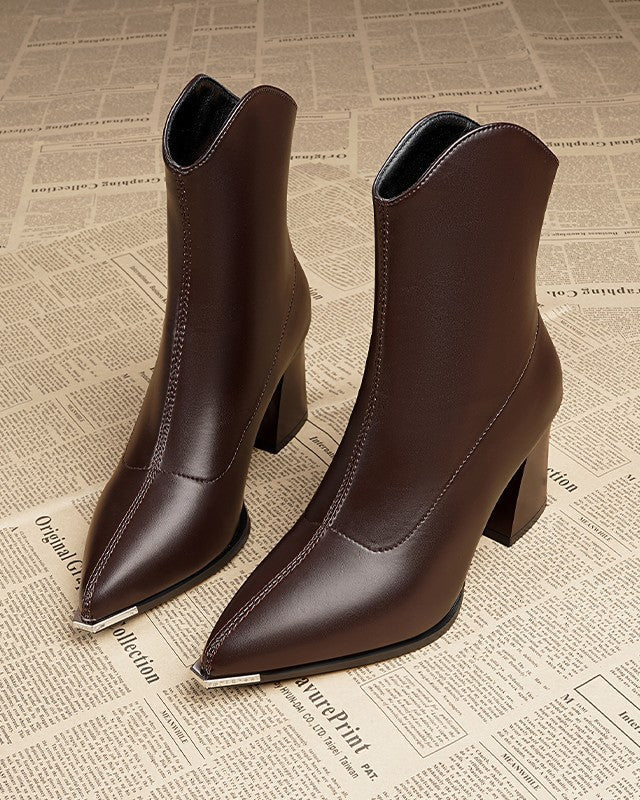 Levoire | Bottes en cuir à talons Braun
