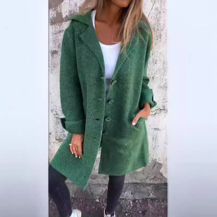 Veste en laine longue élégante pour femmes avec coupe surdimensionnée Levoire