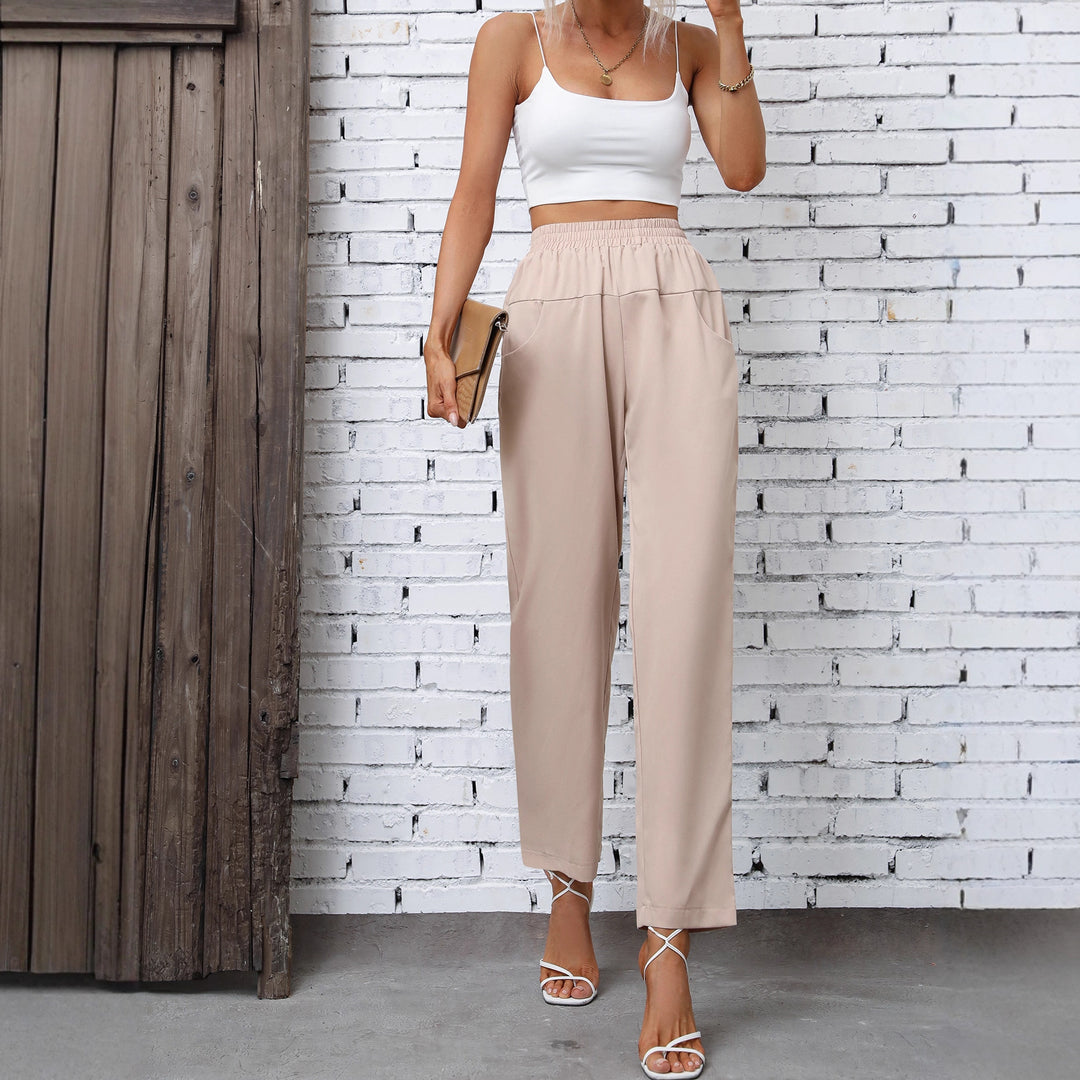 Pantalons de loisirs aérés pour femmes avec taille élastique et poches latérales Levoire