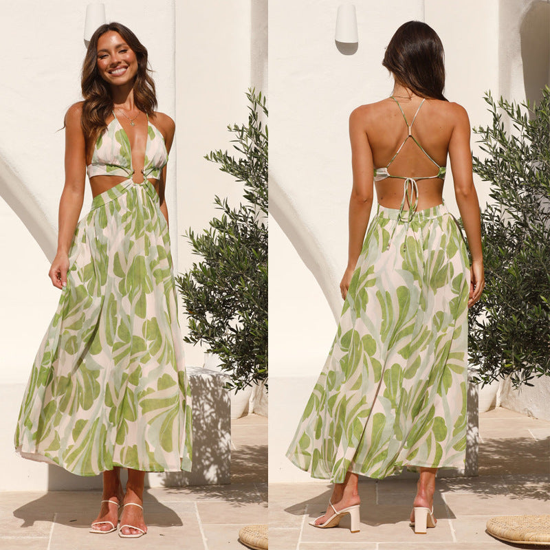 Robe maxi aérienne pour femme avec design floral Levoire