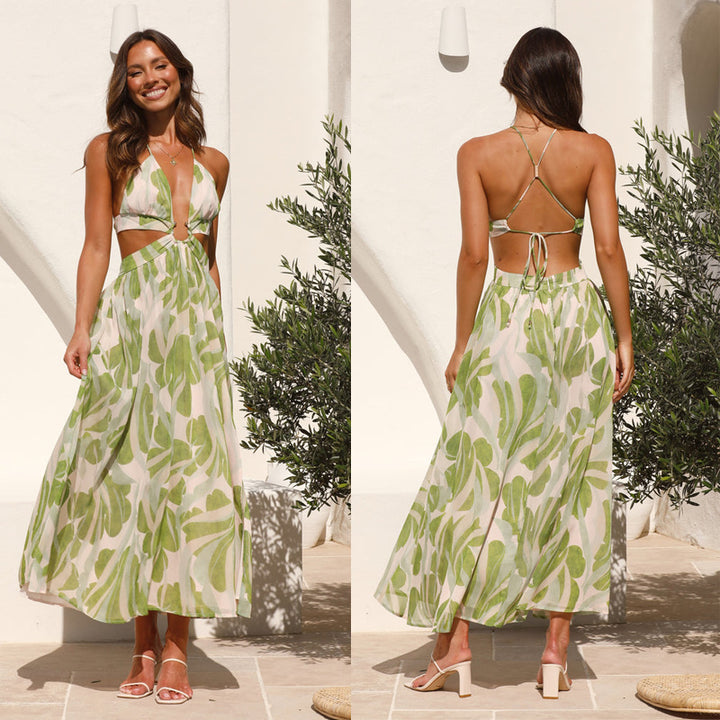 Robe maxi aérienne pour femme avec design floral Levoire