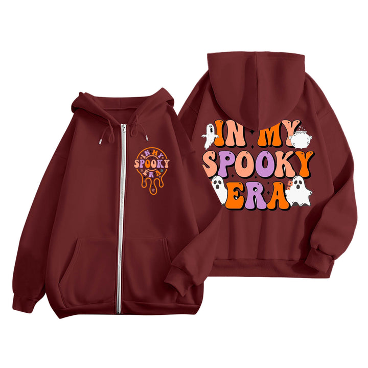 Hoodie pour femmes avec imprimé effrayant et poches kangourou Levoire