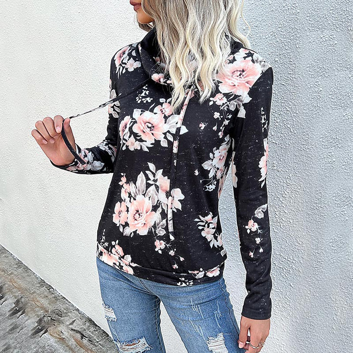 Pull femmes avec motif floral et col haut Levoire