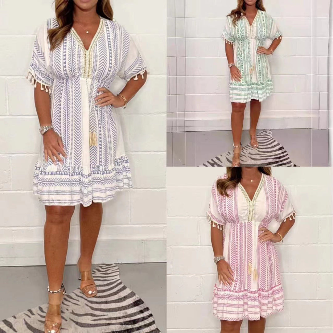 Levoire | Lssiges Robe Avec Dcollet Et Impression