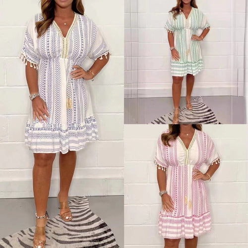 Levoire | Lssiges Robe Avec Dcollet Et Impression