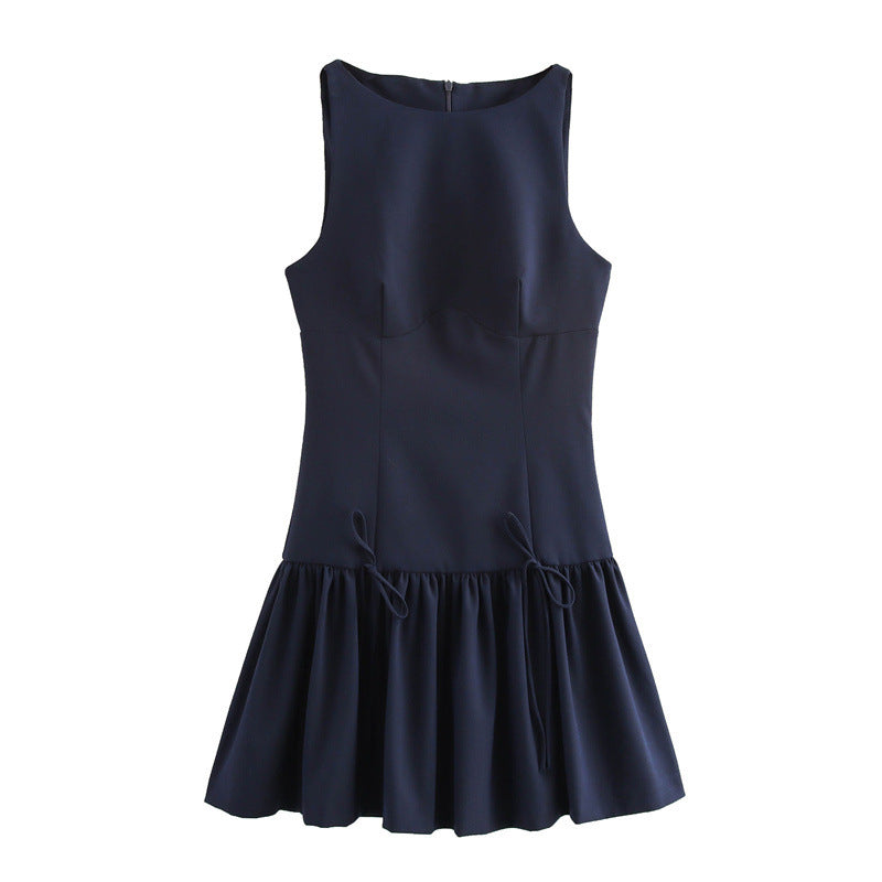 Levoire | Robe courte unie polyvalente classique Plus de bleu