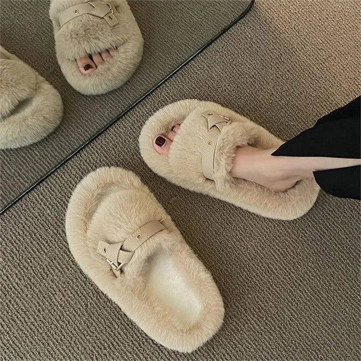 Levoire | Chaussons doux avec semelle épaisse en coton doublé