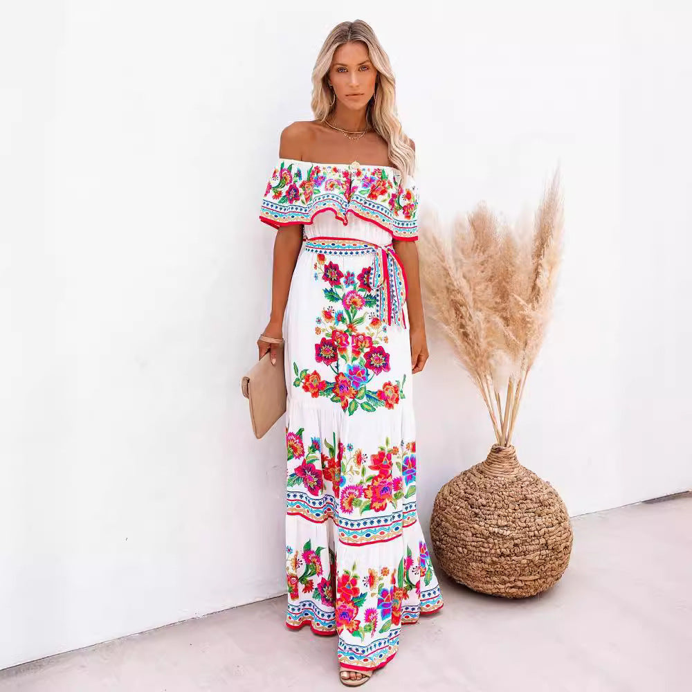 Levoire | Robe maxi fluide élégante imprimée