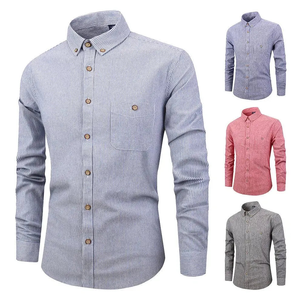 Levoire | Chemise à rayures slim-fit à manches longues