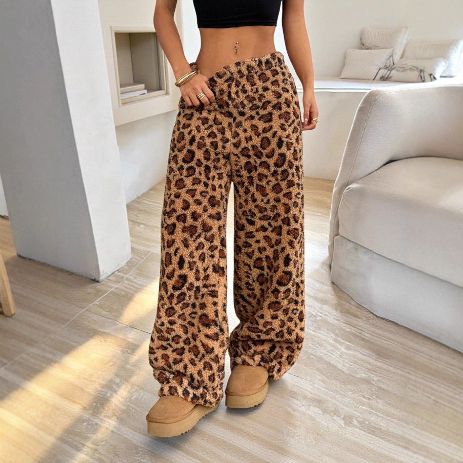 Pantalons décontractés pour femmes à imprimé léopard Levoire