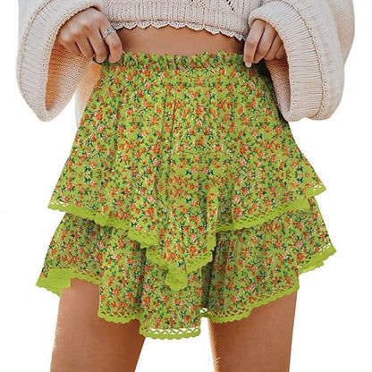 Levoire | Jupes mini plissées superposées taille haute tendance