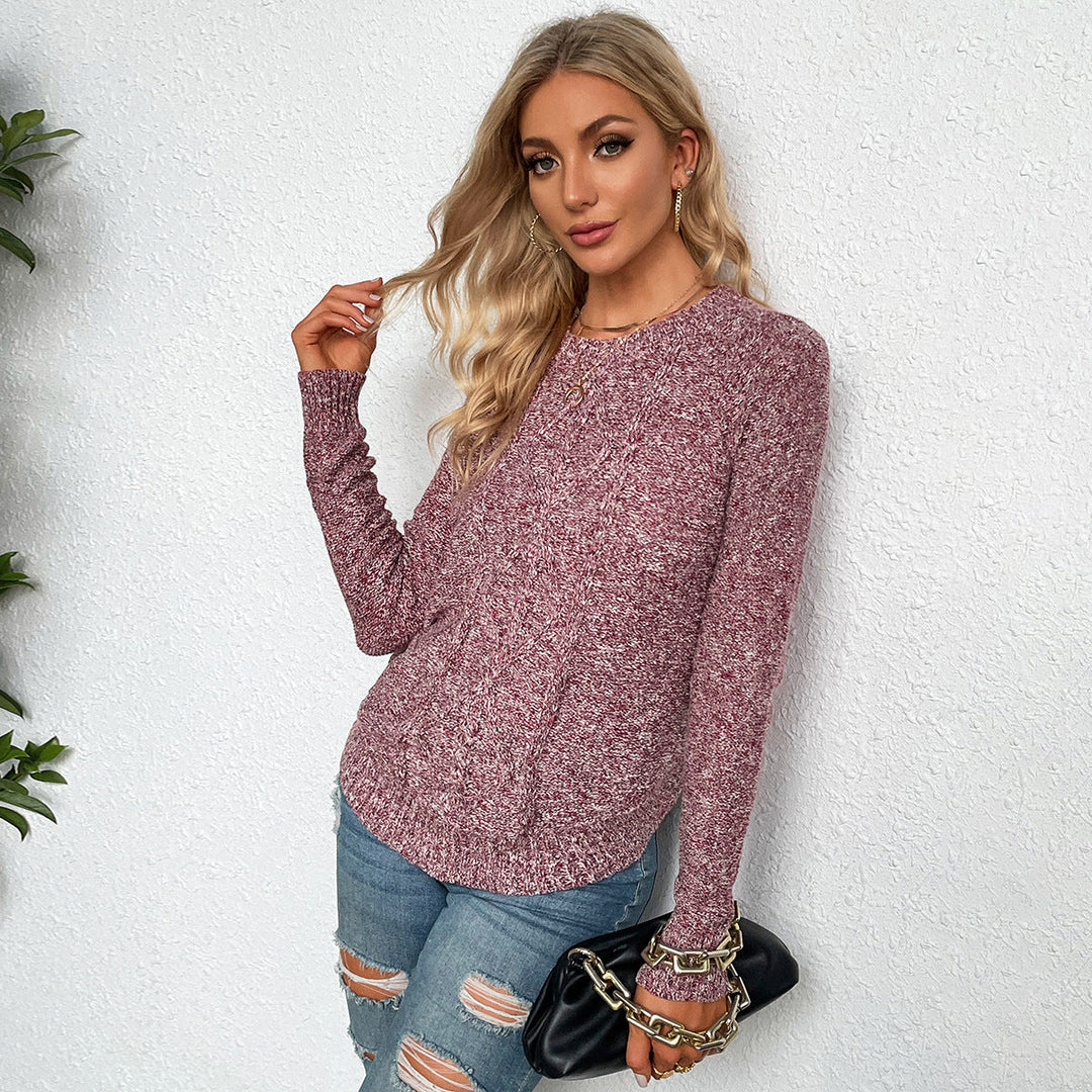 Levoire | Rento Manches Longues Col Rond Tricot Magenta